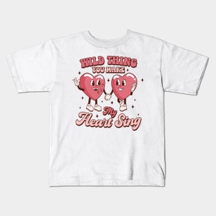 Wild Thing You Make My Heart Sing T Shirt Valentine T shirt For Women Kids T-Shirt